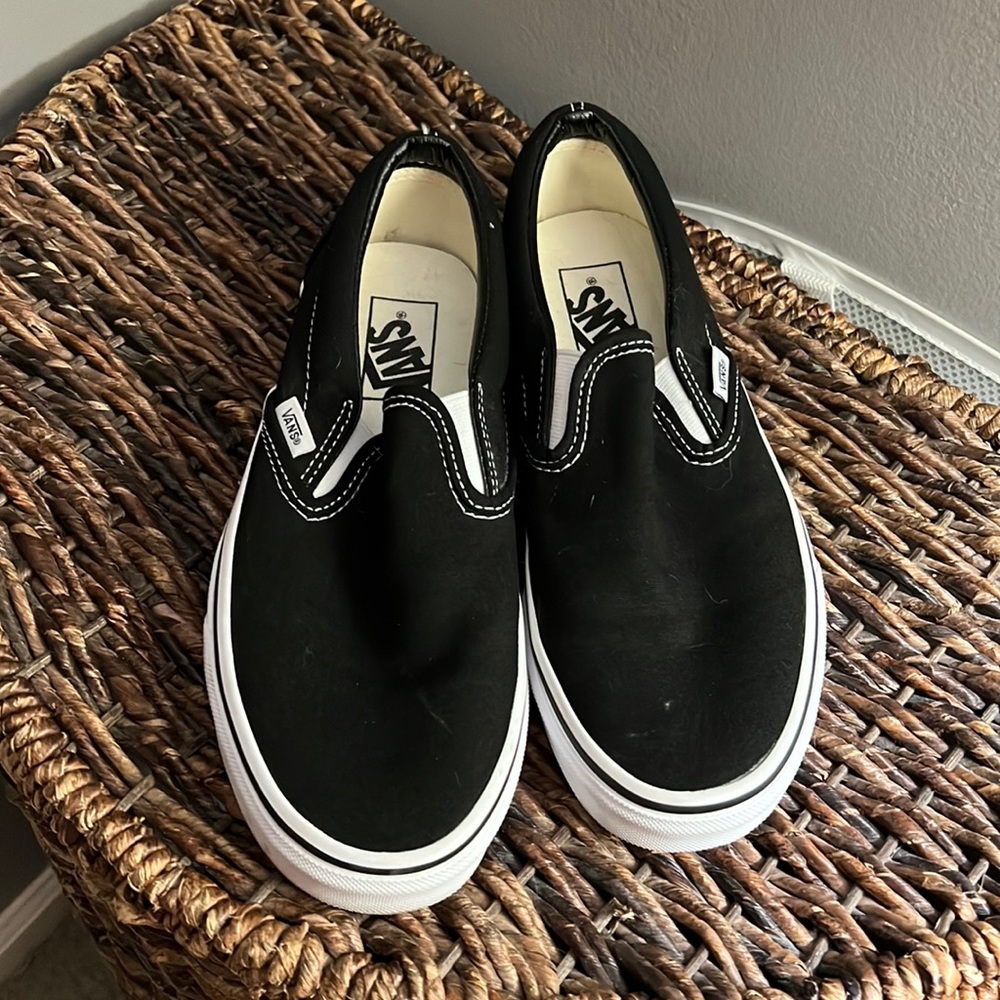 Make an offer: Perfect condition black slide on vans